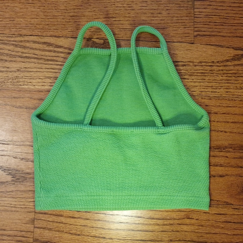 TOPSHOP Ribbed Crop Tank Top - Picture 2 of 3